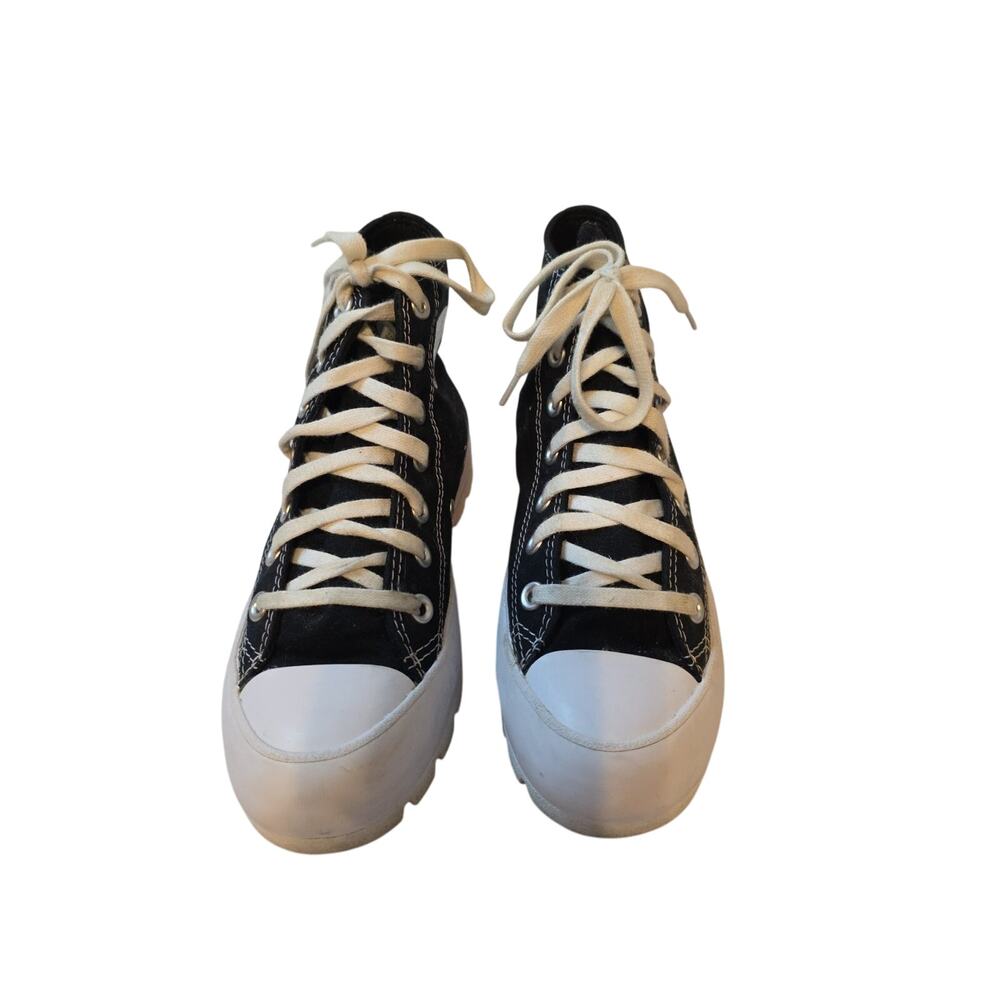 Converse Chuck Taylor All Star Lugged High Black White Platform Womens 6 Sneaker